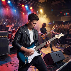39" Full Size 6 String Electric Guitar Beginner Kit with 15W AMP, SSS Pickups, Gig Bag & Tuner, Guitar Starter Bundle for Students & Adults