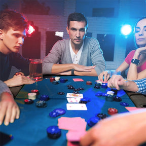 72" 8-Player Foldable Poker Table w/ Armrests, 8 Cup Holders & Casino-Grade Felt, Portable Oval Texas Holdem Blackjack Card Table, No Assembly