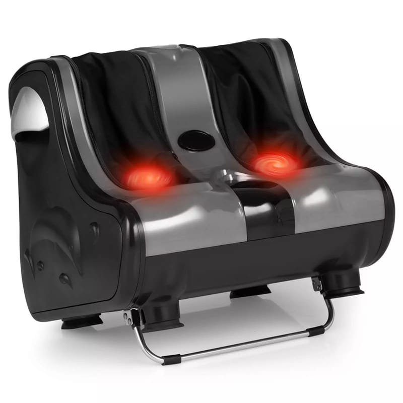 Foot Calf Leg Massager Machine with Heat, Electric Foot Massager, Shiatsu Rolling Vibration Deep Kneading Massage Therapy