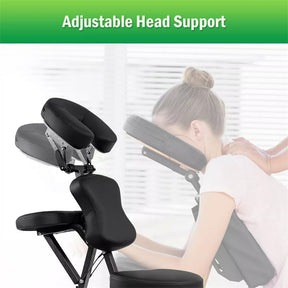 Portable Lightweight Massage Chair, PU Leather Tattoo Spa Chair with Thickened Sponge & Carrying Bag, Folding Travel Chair for Massage Therapy