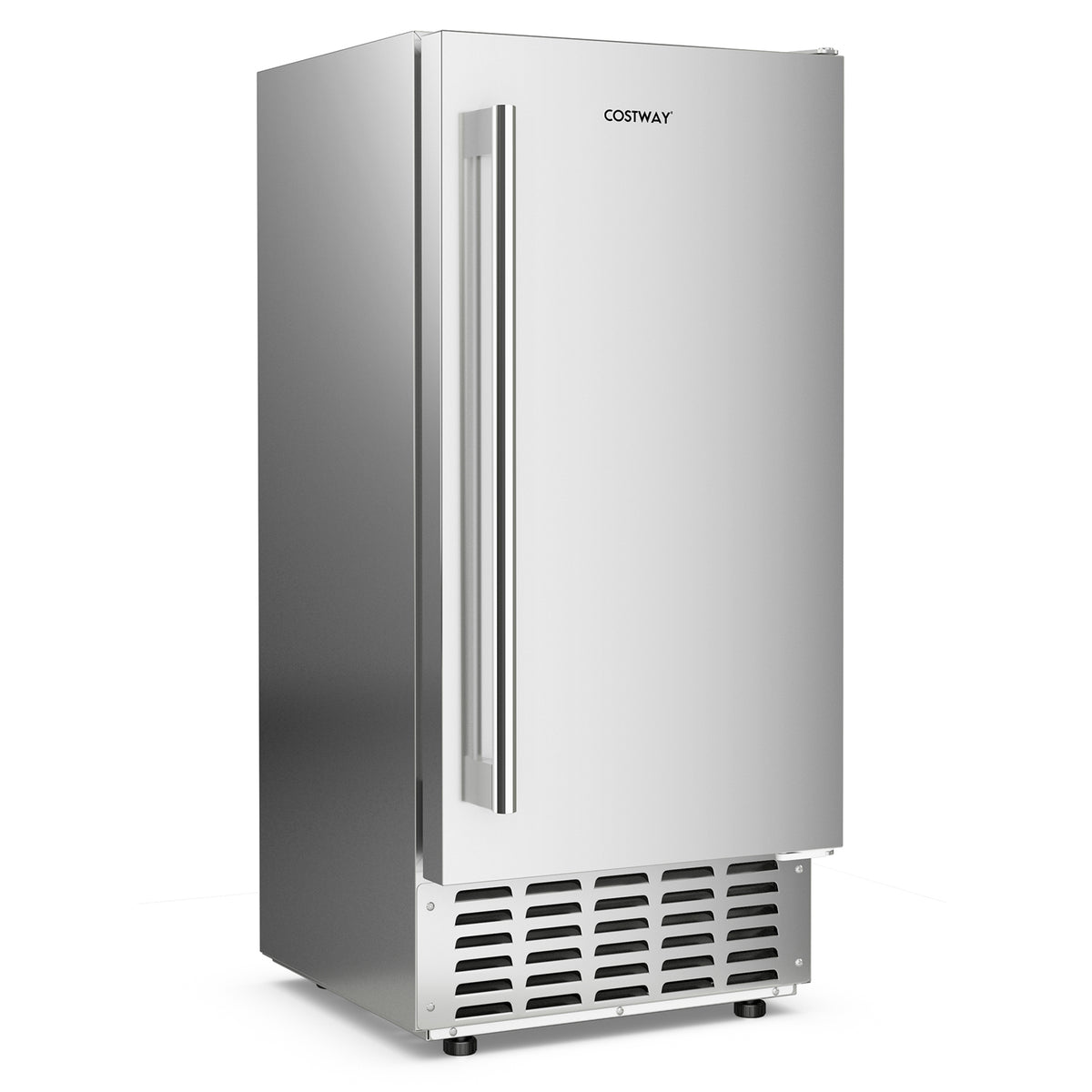 80 lbs/Day Under Counter Nugget Ice Maker, 15" Built-in Freestanding Ice Machine with Self-Cleaning, LCD Panel & 24H Timer for Home & Commercial Use