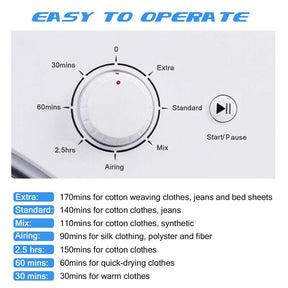 13 lbs 1500W Tumble Dryer with 7 Automatic Drying Modes, 3.5 Cu.Ft. Front Load Dryer Electric Portable Clothes Dryer