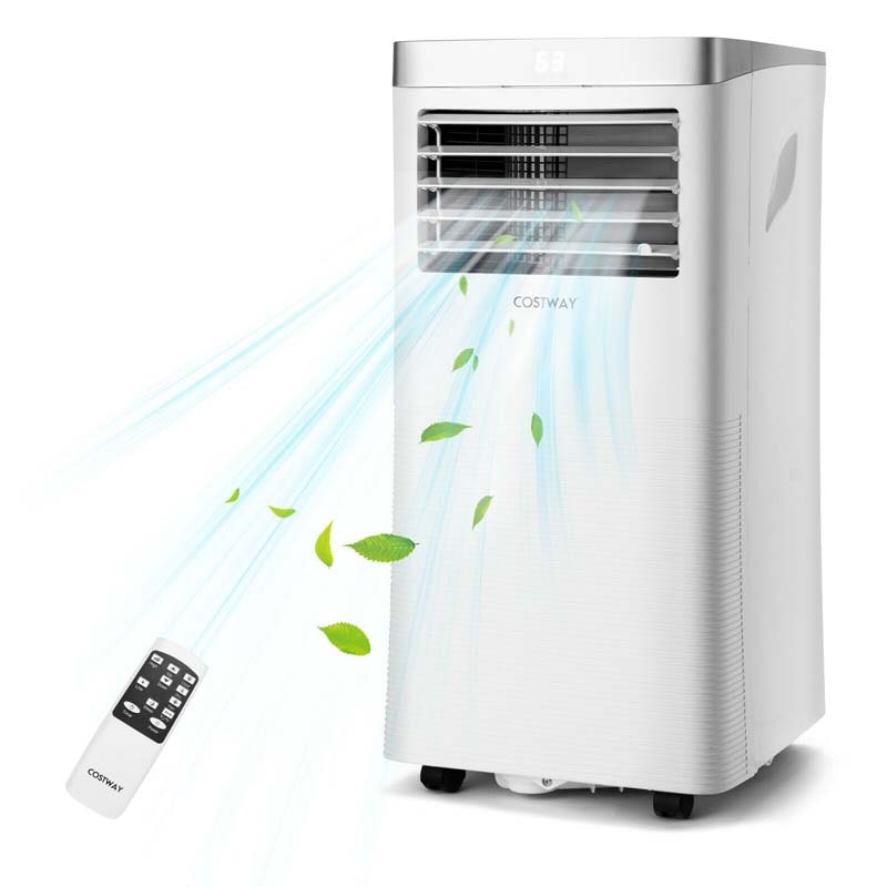 10000 BTU 3-in-1 Portable Air Conditioner Air Cooler Fan Dehumidifier with Remote Control & LED Smart Touch Panel