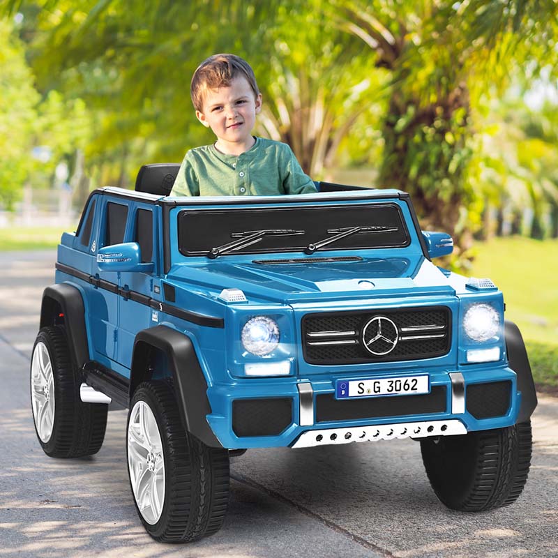12V Mercedes-Benz G650S Licensed Kids Ride-On Car, Electric Riding Toy Truck with Remote Control, Storage Trunk, LED Lights & Spring Suspension