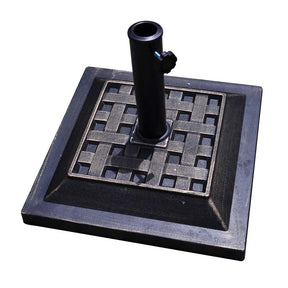 30lbs Heavy Duty Outdoor Market Umbrella Base, 17.5" Square Umbrella Stand for Patio, Poolside