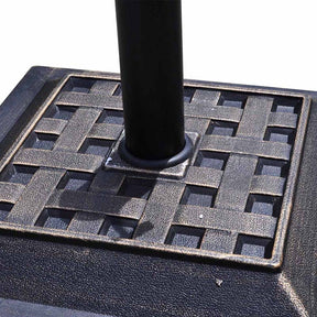 30lbs Heavy Duty Outdoor Market Umbrella Base, 17.5" Square Umbrella Stand for Patio, Poolside