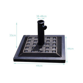 30lbs Heavy Duty Outdoor Market Umbrella Base, 17.5" Square Umbrella Stand for Patio, Poolside