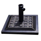 30lbs Heavy Duty Outdoor Market Umbrella Base, 17.5" Square Umbrella Stand for Patio, Poolside