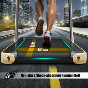 2-in-1 Folding Treadmill with Dual Display, 2.25HP Under Desk Treadmill Walking Pad, Bluetooth/Remote, Compact Jogging Machine for Home Office