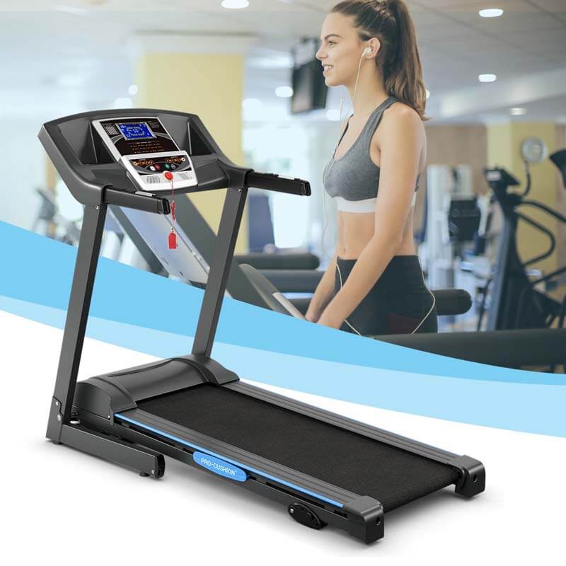 2.25HP Folding Electric Treadmill with Manual Incline & LCD Display, Motorized Running Machine for Home & Gym