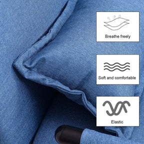 3-in-1 Convertible Sofa Bed, Folding Sleeper Chair with 5-Position Adjustable Backrest, Pillow, Hidden Legs & Wheels for Living Room Office