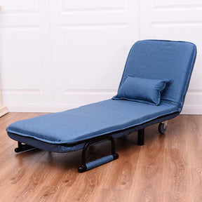 3-in-1 Convertible Sofa Bed, Folding Sleeper Chair with 5-Position Adjustable Backrest, Pillow, Hidden Legs & Wheels for Living Room Office