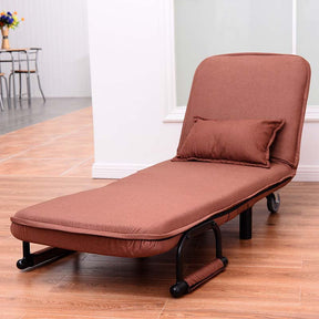 3-in-1 Convertible Sofa Bed, Folding Sleeper Chair with 5-Position Adjustable Backrest, Pillow, Hidden Legs & Wheels for Living Room Office