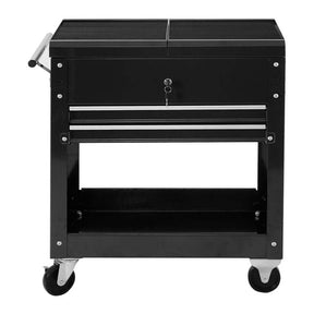 4-Tier Rolling Tool Cart with Lockable Drawers & Sliding Top, Heavy-Duty Steel Tool Storage Organizer on Wheels for Garage, Workshop & Warehouse