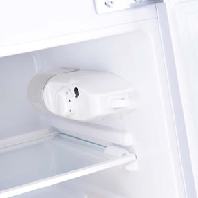 2-Door Mini Fridge with Freezer, 3.2 Cu.Ft Compact Refrigerator with Removable Glass Shelves & Mechanical Control for Dorm, Apartment