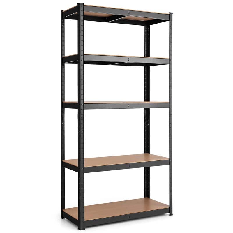 Black 36" x 16'' x 72" 5-Tier Storage Shelving Unit, 2000 lbs Capacity Heavy Duty Metal Utility Shelves, Adjustable Storage Racks