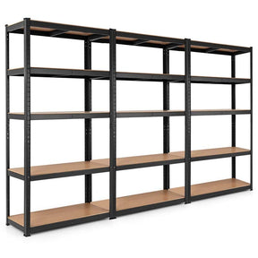 Black 36" x 16'' x 72" 5-Tier Storage Shelving Unit, 2000 lbs Capacity Heavy Duty Metal Utility Shelves, Adjustable Storage Racks