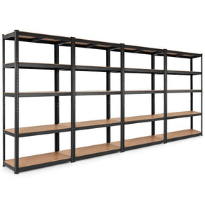 Black 36" x 16'' x 72" 5-Tier Storage Shelving Unit, 2000 lbs Capacity Heavy Duty Metal Utility Shelves, Adjustable Storage Racks