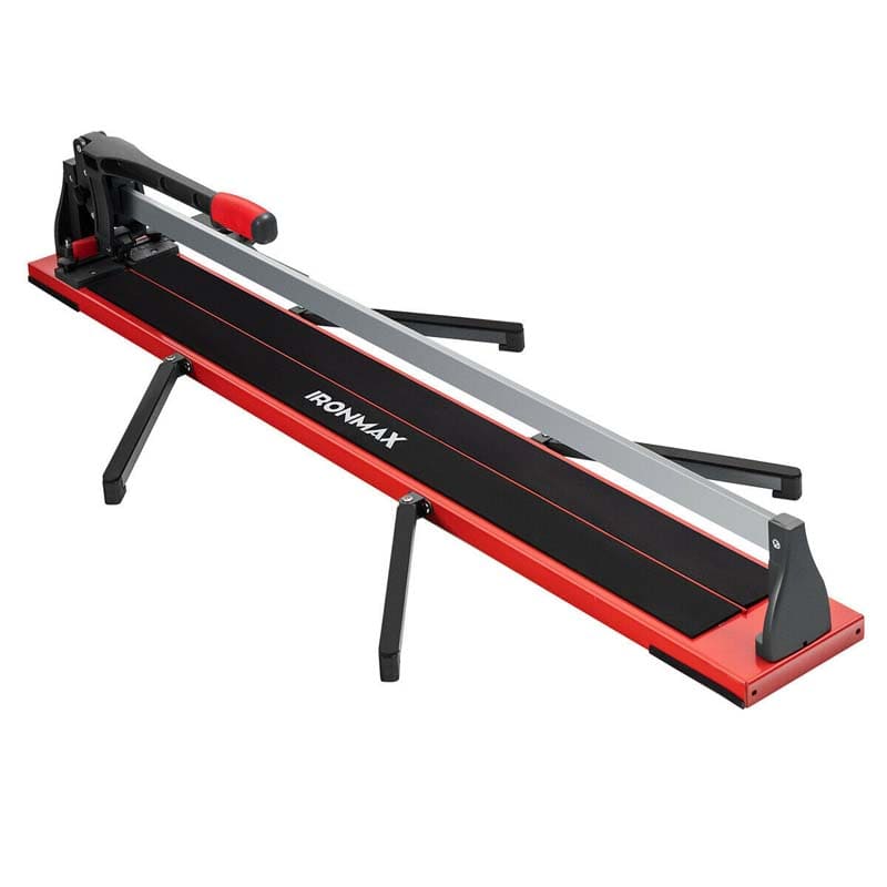 48" Manual Tile Cutter, Professional Ceramic Porcelain Floor Tile Cutting Machine with Tungsten Carbide Wheel, Removable Scale & Adjustable Brackets