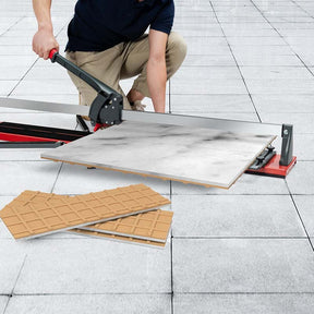48" Manual Tile Cutter, Professional Ceramic Porcelain Floor Tile Cutting Machine with Tungsten Carbide Wheel, Removable Scale & Adjustable Brackets
