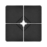 4 Pcs 238 Lbs Water Sand Filled Square Patio Umbrella Base for Cantilever Offset Umbrella