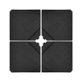 4 Pcs 238 Lbs Water Sand Filled Square Patio Umbrella Base for Cantilever Offset Umbrella