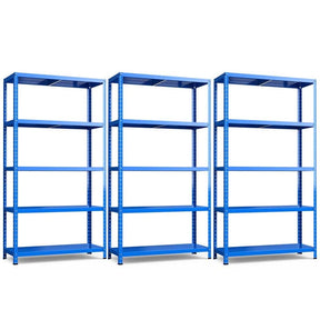 Blue 39" x 16" x 74" 5-Tier Heavy Duty Metal Storage Shelving Unit, Multi-Use Storage Racks Utility Shelves