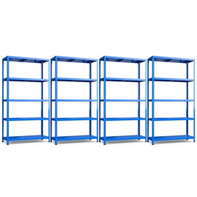 Blue 39" x 16" x 74" 5-Tier Heavy Duty Metal Storage Shelving Unit, Multi-Use Storage Racks Utility Shelves