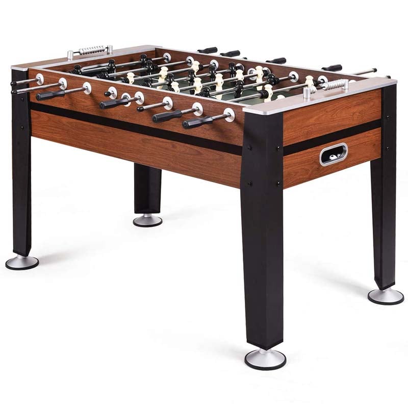 54" Competition Sized Foosball Table Solid Wood Soccer Arcade Game Table with 2 Balls for Indoor Game Room, Office, Adults & Kids Family Night