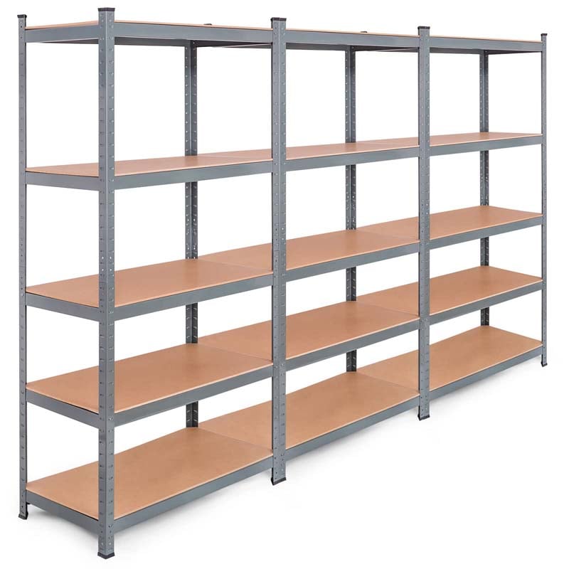36" x 18" x 72" 5-Tier Storage Shelving Unit Adjustable Bolt-Free Utility Shelf Heavy Duty 2925LBS Garage Shelves