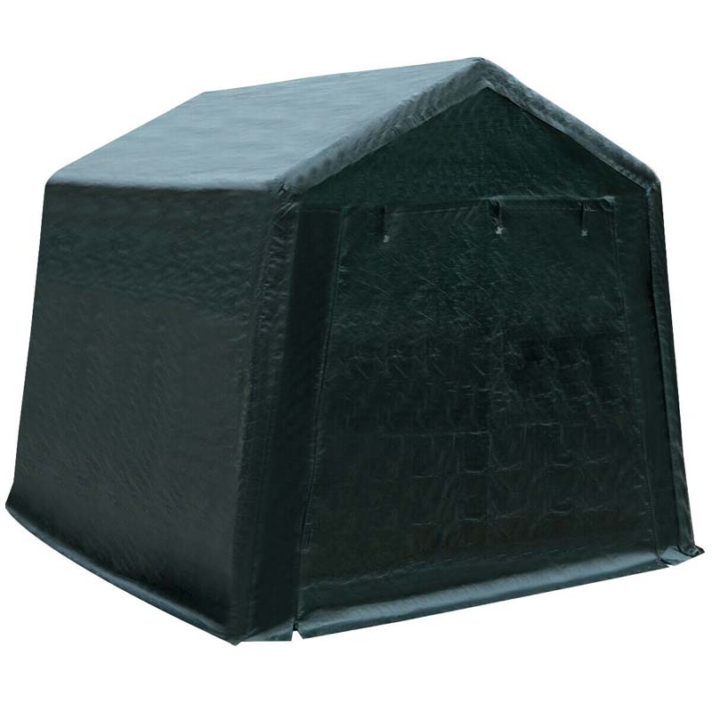 8 x 14 FT Heavy Duty Steel Enclosed Carport Car Canopy Tent Outdoor Garage Storage Shelter Shed with Waterproof Ripstop Cover