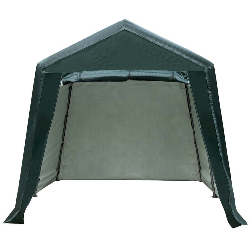 8 x 14 FT Heavy Duty Steel Enclosed Carport Car Canopy Tent Outdoor Garage Storage Shelter Shed with Waterproof Ripstop Cover