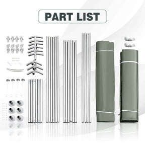 8 x 14 FT Heavy Duty Steel Enclosed Carport Car Canopy Tent Outdoor Garage Storage Shelter Shed with Waterproof Ripstop Cover