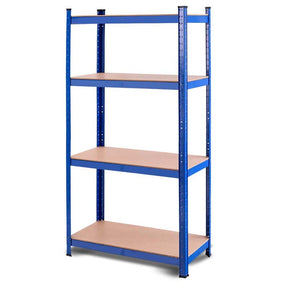 Blue 32" x 16" x 63" 4-Tier Storage Shelving Unit, Heavy Duty Metal Garage Shelf, Adjustable Multi-Use Storage Racks