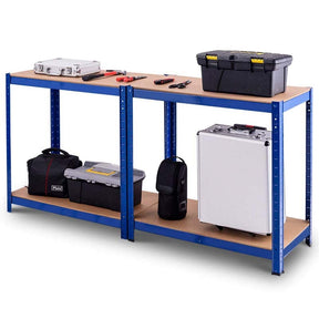 Blue 32" x 16" x 63" 4-Tier Storage Shelving Unit, Heavy Duty Metal Garage Shelf, Adjustable Multi-Use Storage Racks