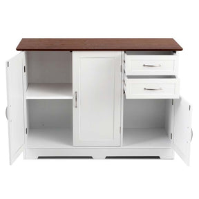 Buffet Storage Cabinet with 3 Doors, 2 Drawers & Adjustable Shelf, Farmhouse Sideboard Console Table for Kitchen, Dining Room & Coffee Bar