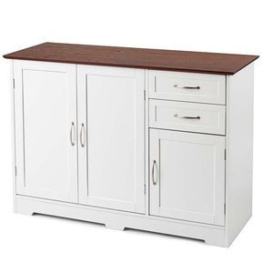 Buffet Storage Cabinet with 3 Doors, 2 Drawers & Adjustable Shelf, Farmhouse Sideboard Console Table for Kitchen, Dining Room & Coffee Bar