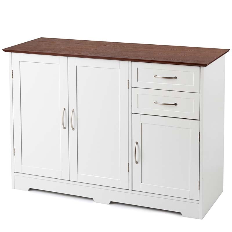 Buffet Storage Cabinet with 3 Doors, 2 Drawers & Adjustable Shelf, Farmhouse Sideboard Console Table for Kitchen, Dining Room & Coffee Bar