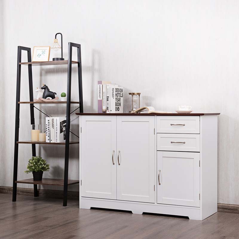 Buffet Storage Cabinet with 3 Doors, 2 Drawers & Adjustable Shelf, Farmhouse Sideboard Console Table for Kitchen, Dining Room & Coffee Bar
