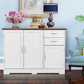 Buffet Storage Cabinet with 3 Doors, 2 Drawers & Adjustable Shelf, Farmhouse Sideboard Console Table for Kitchen, Dining Room & Coffee Bar