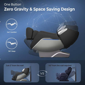 SL Track Full Body Massage Chair Zero Gravity Massage Recliner with LED Mood Lights