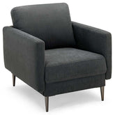 CertiPUR-US Single Sofa Accent Chair, Modern Upholstered Armchair with Solid Metal Legs, Removable Back & Seat Cushions for Living Room Bedroom