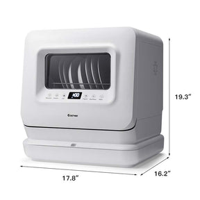 Portable Dishwasher Countertop Dishwashing Machine Hot Air Drying with 7.5L Water Tank & 5 Cleaning Modes