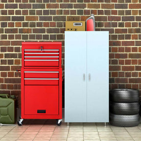 6-Drawer Rolling Tool Chest Cabinet, 2-in-1 Detachable Tool Box Organizer with Auto Locking System & Lockable Wheels for Garage Workshop