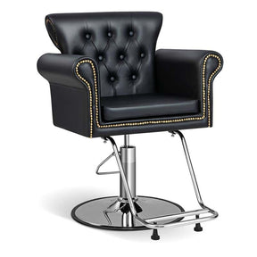 Retro Salon Chair for Hair Stylist, Adjustable Swivel Barber Chair Heavy Duty Hydraulic Spa Makeup Tattoo Chair