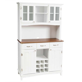 72.5" Kitchen Hutch Storage Cabinet, Pantry Buffet Sideboard with Wine Rack, Microwave Countertop, Drawers & Adjustable Shelves for Dining Room